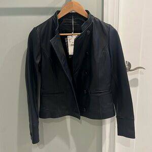 Women’s French leather jacket NWT